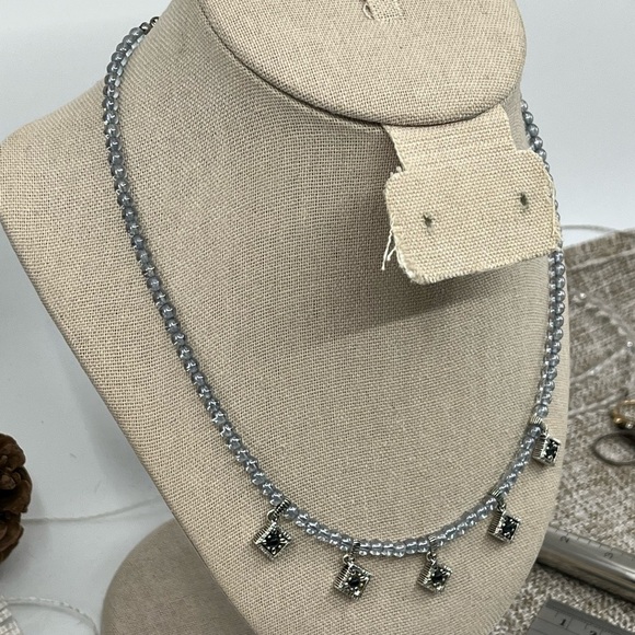 ✨ Vintage Napier Azure Dreams 16-18" Station Necklace - Picture 5 of 17